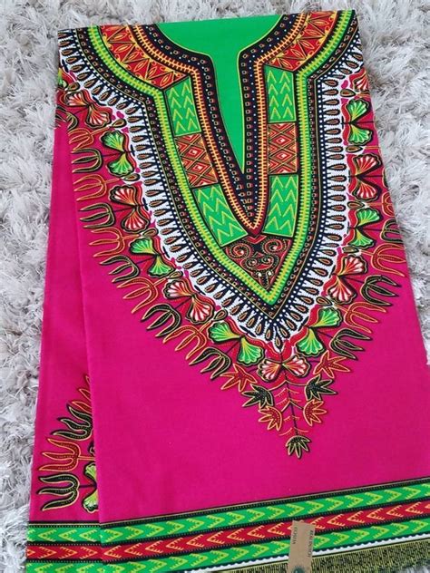 Pink And Green Dashiki Ankara Fabric African Clothing Etsy