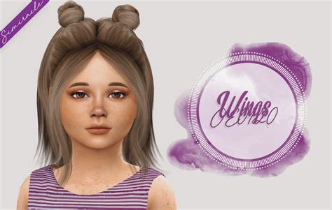 Simiracle Wings Oe0120 Hair Retextured Kids Version Sims 4 Hairs
