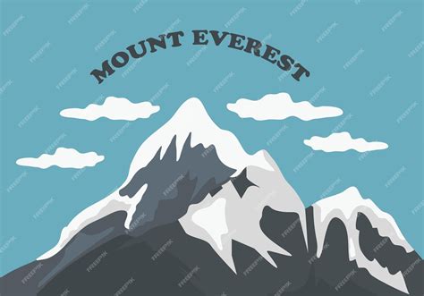 Premium Vector Mount Everest Vector Illustrations Adventure Background