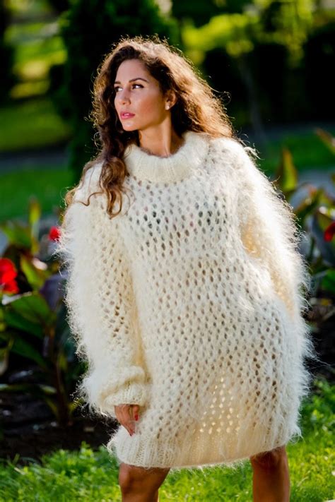 Mohair Sweater Holes Sweater Hand Knit Sweater Loose Knit Etsy