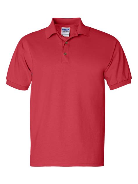 Gildan Ultra Cotton Jersey Sport Shirt Red Shirts For Men Polo Shirts