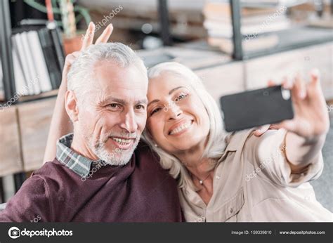 Senior Couple Taking Selfie Stock Photo Arturverkhovetskiy