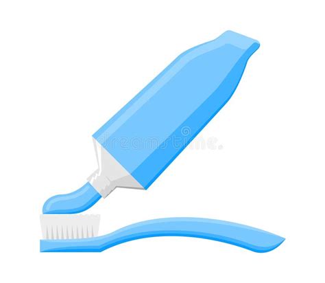 Toothpaste And Toothbrush Vector Illustration Stock Vector Illustration Of Dental Hygiene