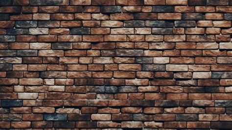 Premium Photo An Illustrated Depiction Of Brown Brick Walls Adding A