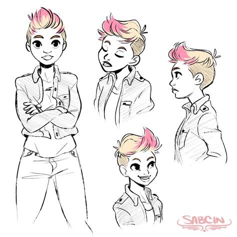 The male head is similar in many ways to the female one, but there are a few short and to the point, this video is loaded with useful information that'll hook you up with the right how to draw anime neck & shoulders. pink pixie cut character by sabcin on DeviantArt