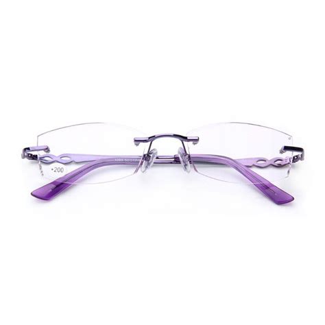 fashion frameless reading glasses women rimless diopter eyewear presbyopic eyeglasses dioptrie 1
