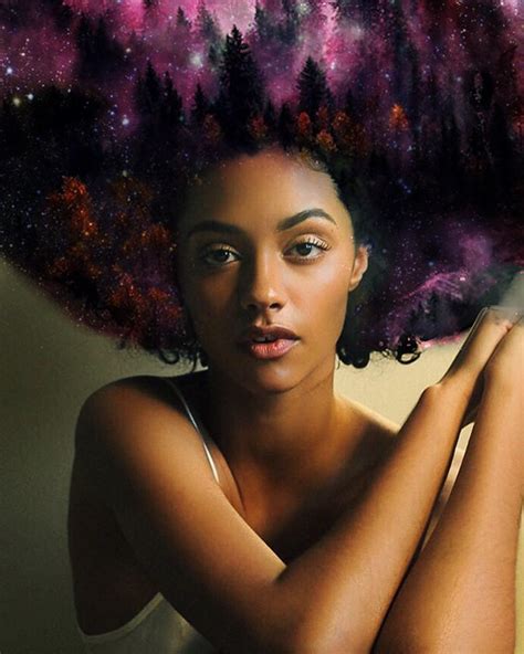 Artist Turns Afro Hairstyles Into Flowery Galaxies To Remind Black