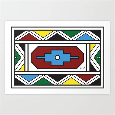 Ndebele Print Art Print By Sherwin Engelbrecht Society6