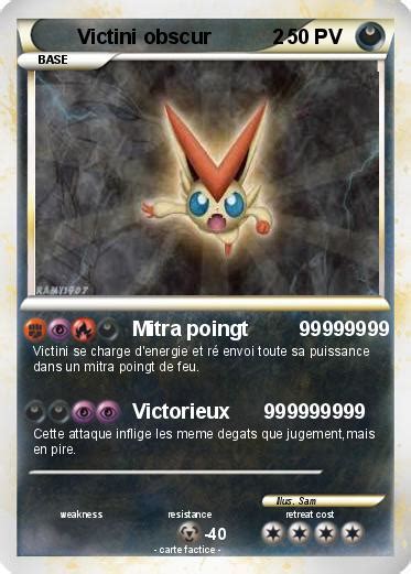 Pokémon Victini Obscur 2 2 Mitra Poingt 99999999 Ma Carte Pokémon