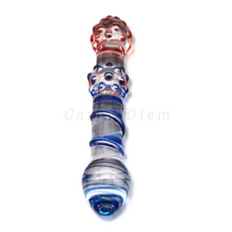 glass penis wand plump glass dildo female male sex anal toy g spot toys ebay