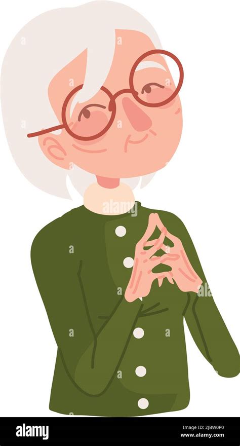 Cute Grandma With Glasses Stock Vector Image And Art Alamy