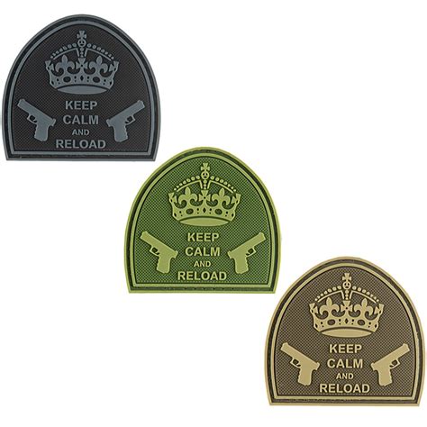 G Force Keep Calm Reload Tactical Hook And Loop Pvc Morale Patch