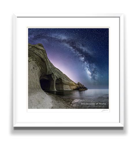The Milky Way Over Sea Caves High Quality Prints Of Malta And Gozo