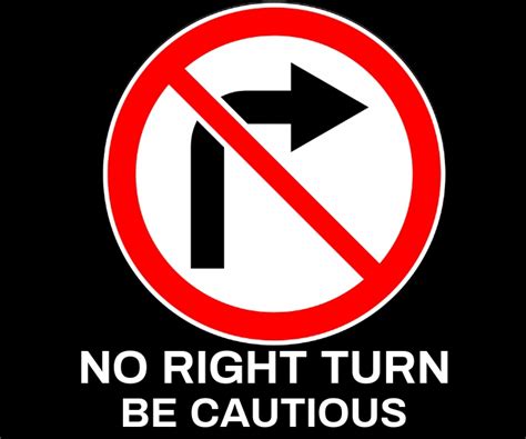 No Right Turn Board Sign Template Postermywall