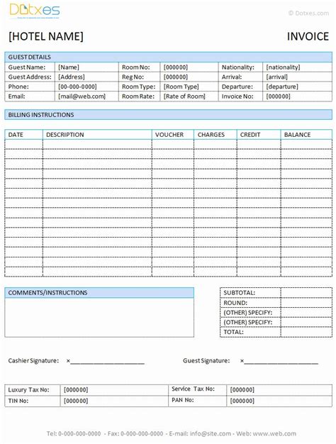 Download the hotel invoice template to bill a guest for staying or sharing a room along with any other amenities or fees. Motel 6 Receipt Template in 2020 | Invoice template ...