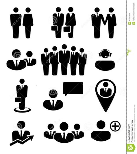 Business People And Resources Icons Stock Vector