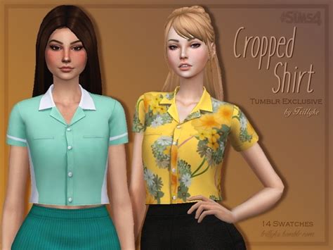 Cropped Shirt By Trillyke Sims 4 Updates