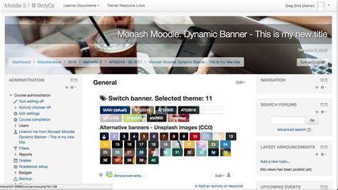 Monash Moodle Dynamic Banner Poc Youtube