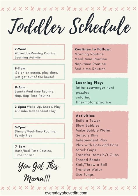 Toddler Schedule That Make Your Day Go Smoothly Toddlers Toddler
