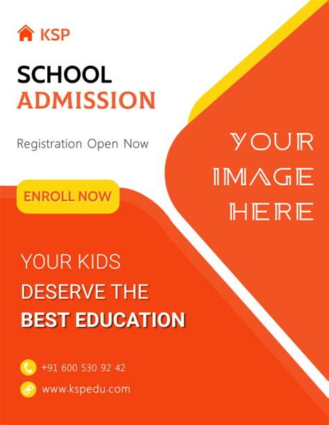 Copy Of School Admission Social Media Post And Flyer Ad Postermywall