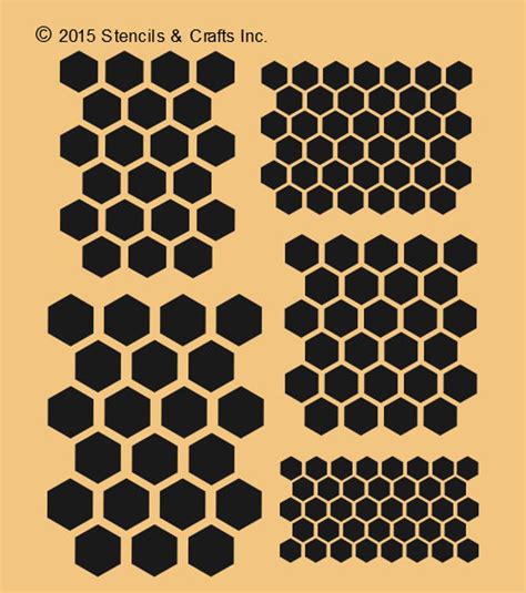 Honeycomb Stencil 5 Different Sizes Hexagon Stencil Beehive Etsy