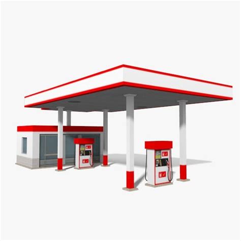 Gas Station Free 3d Model 3ds Obj Max Fbx Free3d