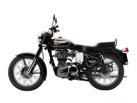 Bullet 350 is the cheapest of all the royal enfield models and is devoid of an electric starter, front disc brake(the same has been added in 2019), and gas filled shocks. 2014 Royal Enfield Bullet 350 Review - Top Speed