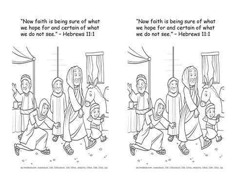 Jesus Heals The Bleeding Woman Coloring Page