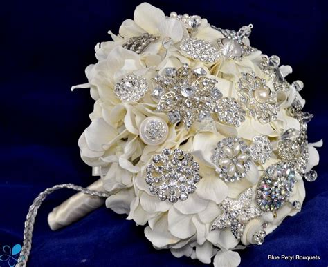 White Wedding Bouquets With Crystals Wdayvloge
