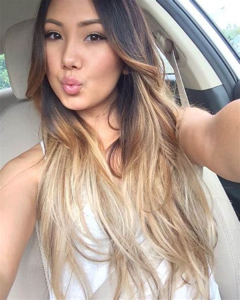 golden brown hair color asian