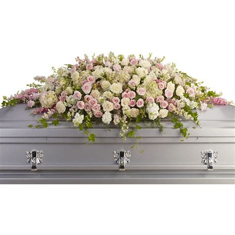 Additionally called casket covers, they're meant to sit on. Always Adored Casket Spray | Flowers For A Casket