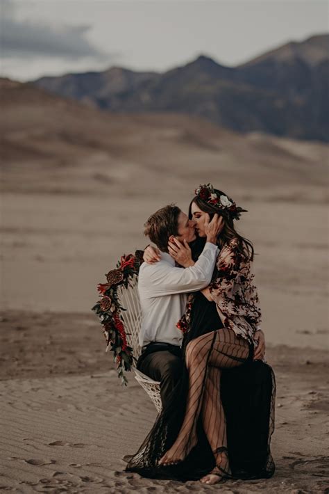 Brandi's favorite moment was when brandon suggested she take off her shoes and cuddle up with chris for some of the photos. Fall In Love With The Desert With This Autumnal Engagement Shoot