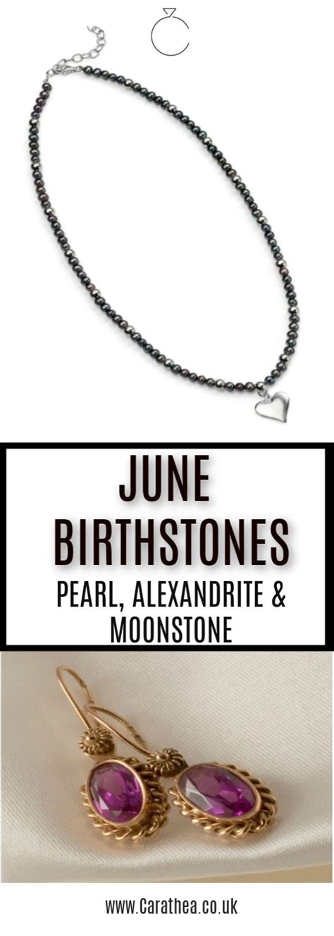 Three Beautiful June Birthstones Pearl Alexandrite And Moonstone