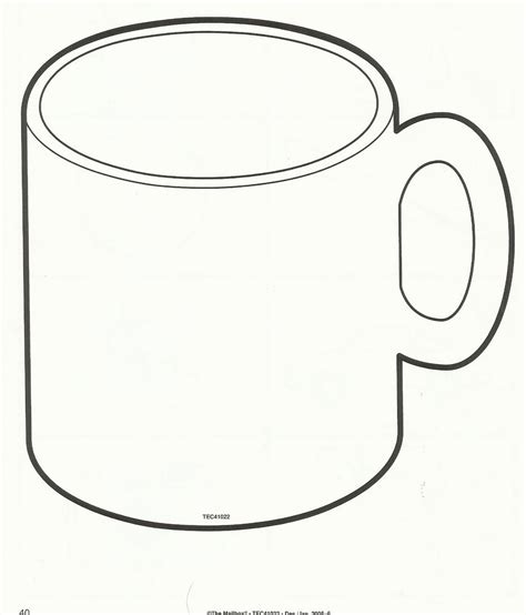 Hot Chocolate Mug Template Printable Sketch Coloring Page