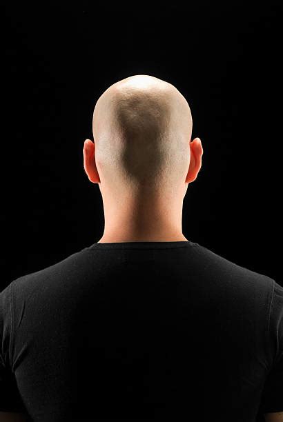 40 Back Of Head Completely Bald Shaved Head Balding Stock Photos