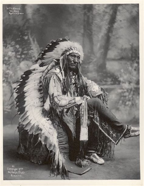 Studio Portrait Of Oglala Lakota Oglala Sioux Chief Little Wound He