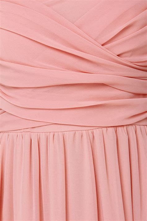 Peach Maxi Dress Strapless Dress Maxi Dress 6800