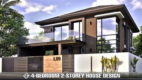 280 Sqm Lot L 4 Bedroom Modern 2 Storey House Design Ideas Youtube