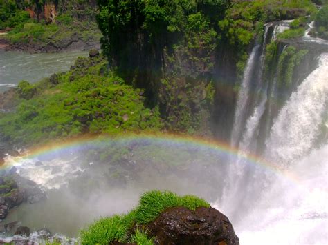 Rainbow Iguazu Falls Iguazu Falls Natural Landmarks Travel