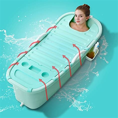 Ein quadratisch geschnittenes bad eignet sich besonders gut für eine eckbadewanne. JZM Faltbare Badewanne,Erwachsene Badewanne Aus Kunststoff ...
