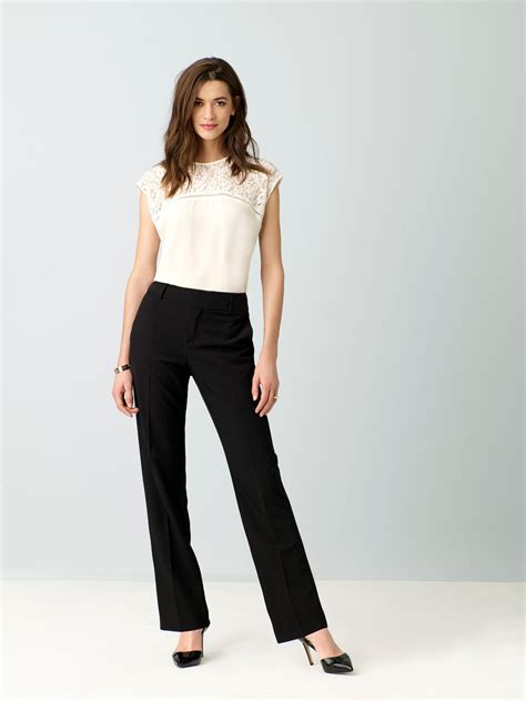 simply styled women s straight fit dress pants