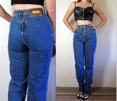 Vintage 80s Jeans High Waist Jeans Sexy 80s