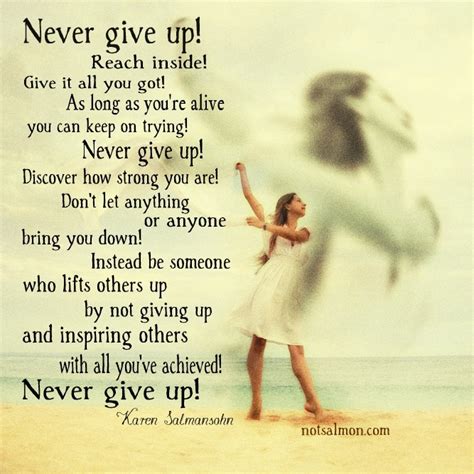 An Uplifting Quote Poster To Remind You To Never Give Up Karen