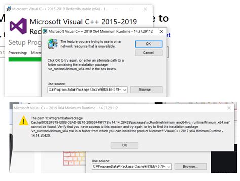 The redistributable packages installed visual c++ 2015 components required to run applications developed using visual. Visual C++ 2017 Runtime Error when installing Visual C++ ...