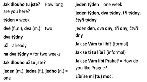 Czech Language Lesson 6 M15 Youtube