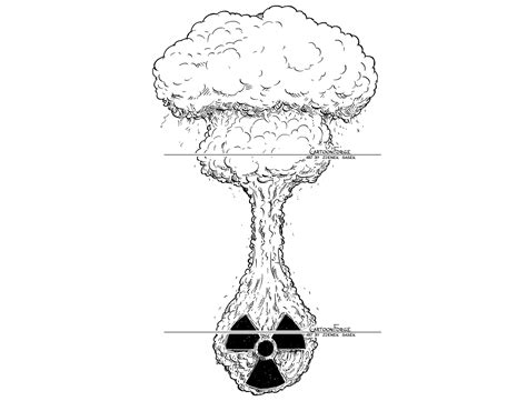 Atomic Bomb Explosion Drawing