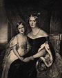 ca. 1840 Amélie of Leuchtenberg, engraving by Fidelino José da Silva ...
