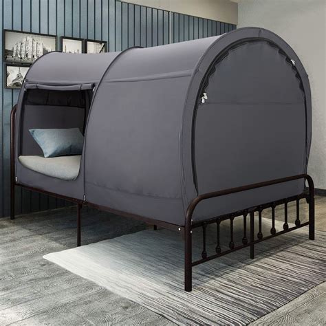 Bed Canopy Tent Windoor Curtainsmattress Not Included Queen Charcoal Bed