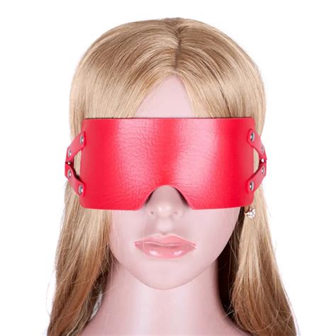 Maryxiong Pu Leather Bondage Eye Mask For Adult Game Sexy Blindfold