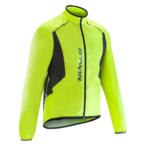 Btwin Rc 500 Waterproof Cycling Jacket Yellow Decathlon